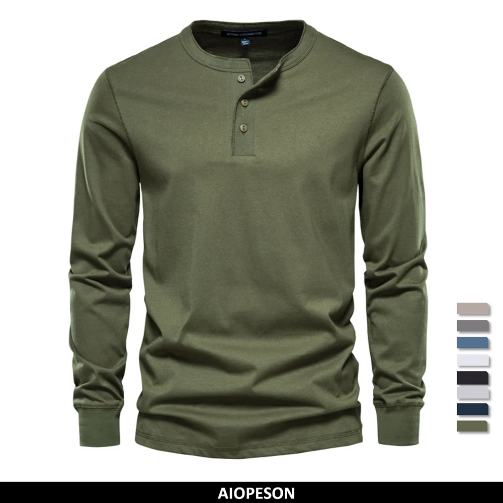 Las mejores ofertas en Henley talla M Tamaño Regular sólido mangas largas informal con Botones camisas para hombres | eBay