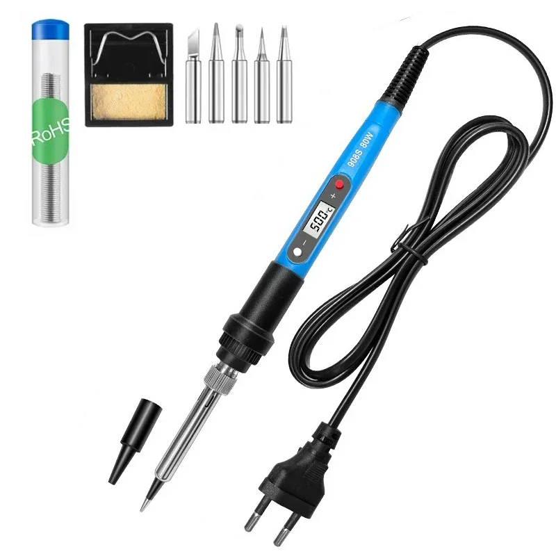 

80W Electric Soldering Irons 900 LED digital display temperature adjustable constant temperature iron set home maintenance tools