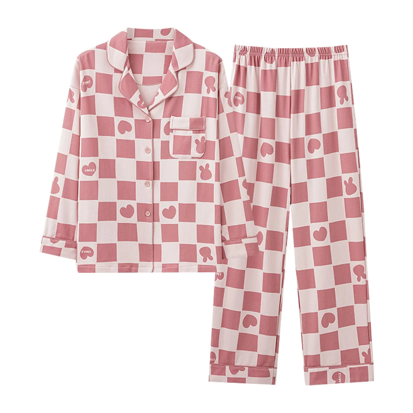 

Cotton Pyjamas Female Autumn 2023 New Long Sleeved Thin Of Cotton Can Be Worn Outside The Big Yards Of Home Wear Suit