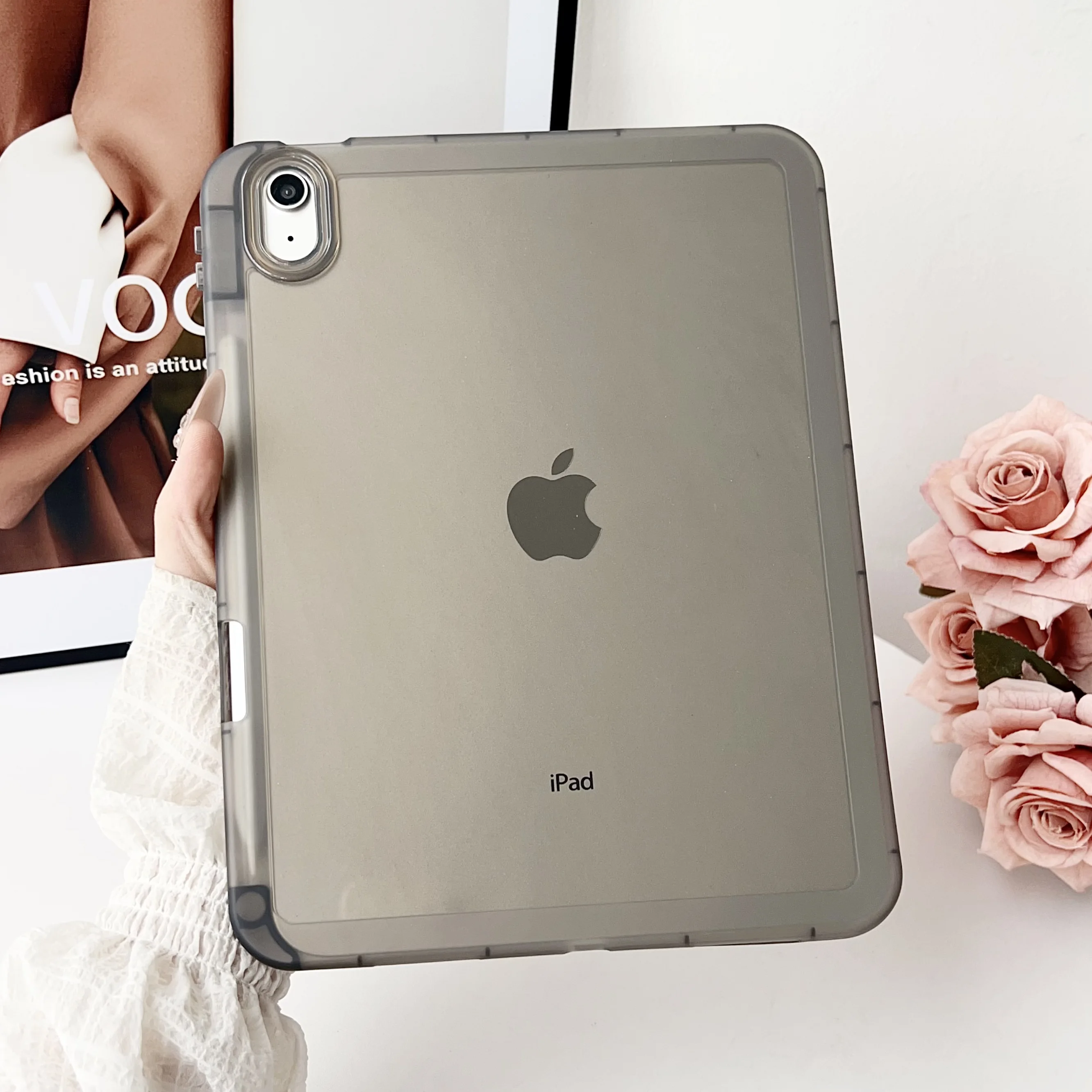 Universal iPad Protective Stand Cover Case - Durable Hard PC+TPU Design