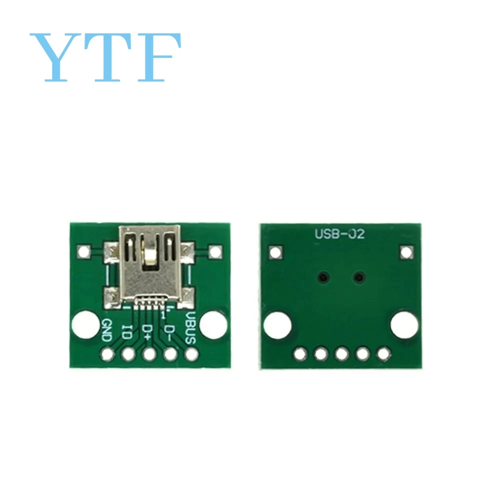 10pcs Micro Mini TYPE-C USB A B Connector Interface to 2.54mm DIP PCB Adapter Breakout Board Power Adapter Development Board GPIO Header Connector