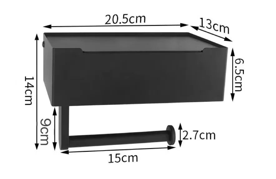 304 Stainless Steel Tissue Box Toilet Square Paper Holder Toilet Paper Holder Non-perforated Roll Wet Wipes Box