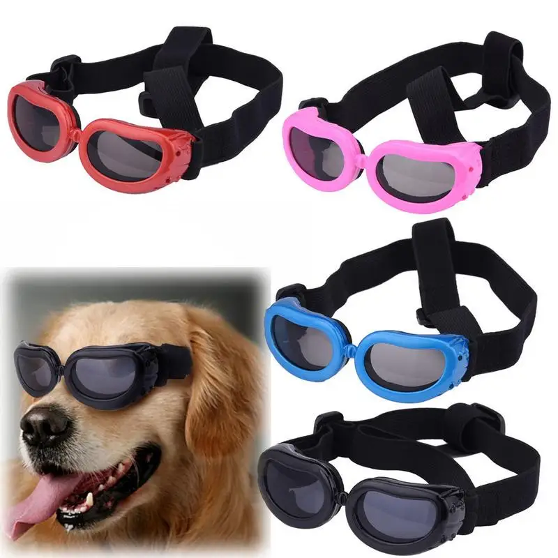 

Small Dog Sunglasses Ith Deep Eye Cup Waterproof UV Protection Dog Cat Sun Glasses With Adjustable Strap Goggles Pet Supplies