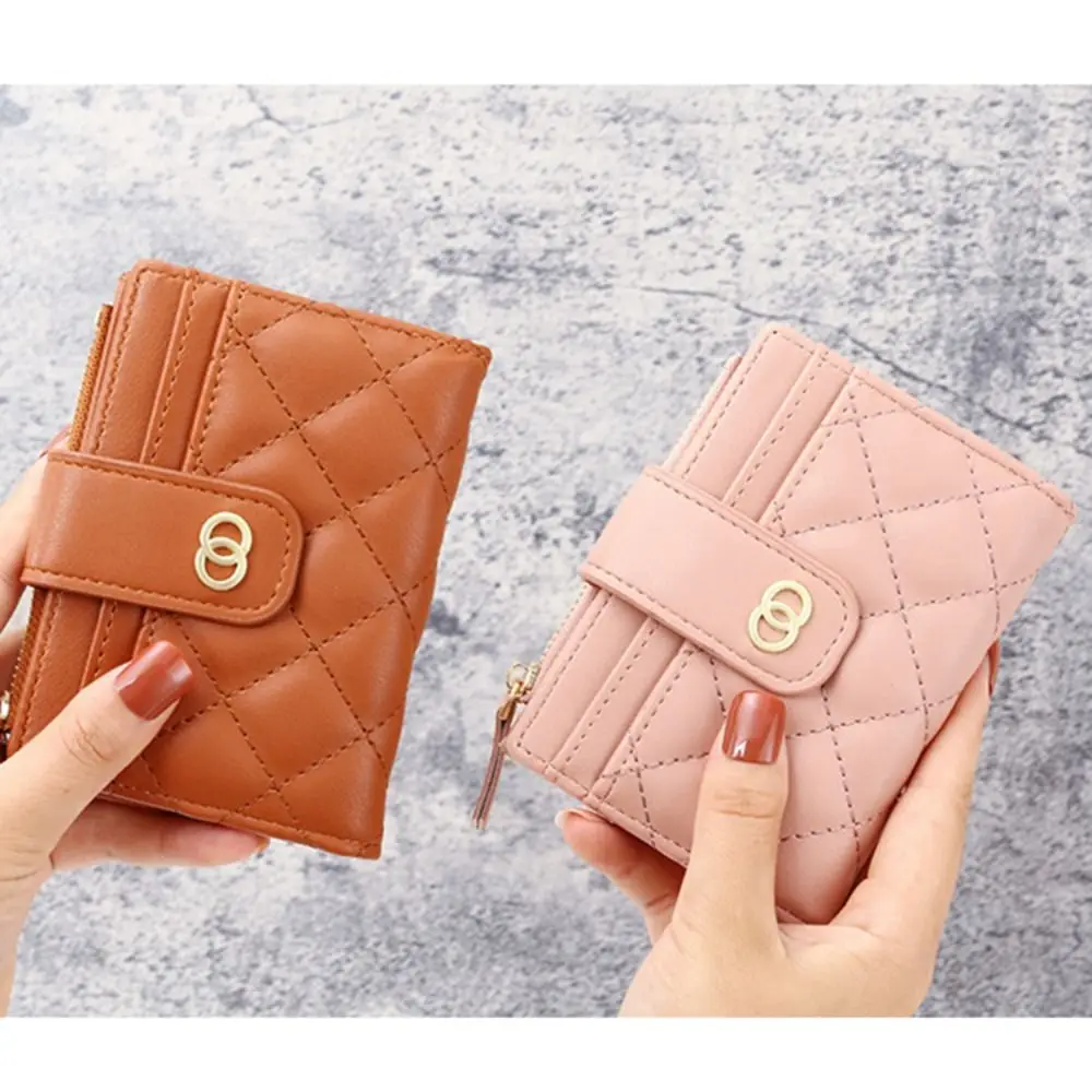 PU Leather Women Wallet Mini Coin Purse Zipper Small Bifold