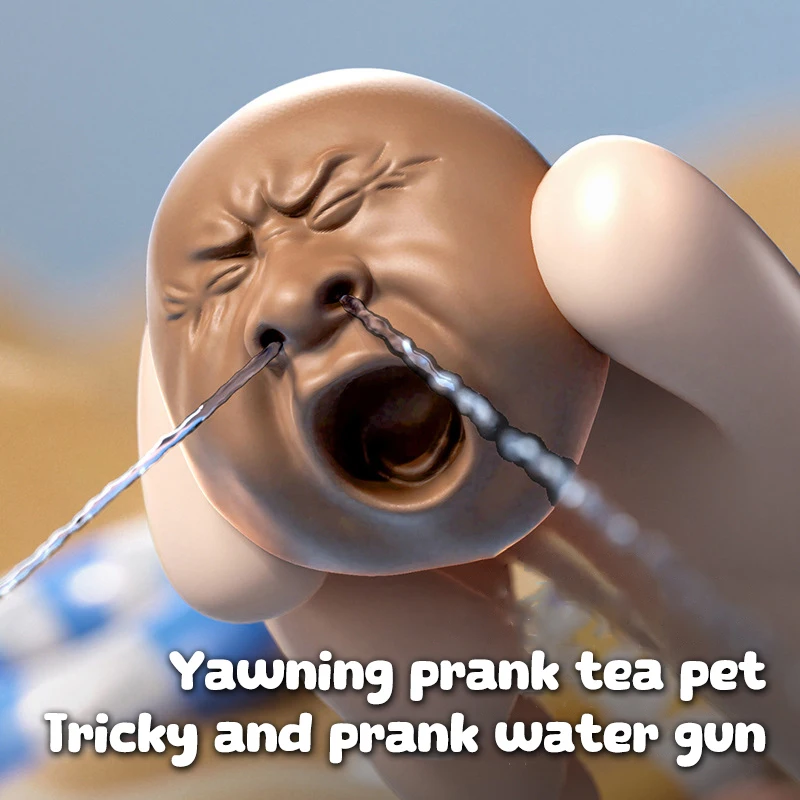Tea Pet Tea Pet Water Sprayer Little Head Tea Easy To Fill Water Soaker Toys Plastic Ugly Teapot Water-Sprinkler Toy Boys Girls