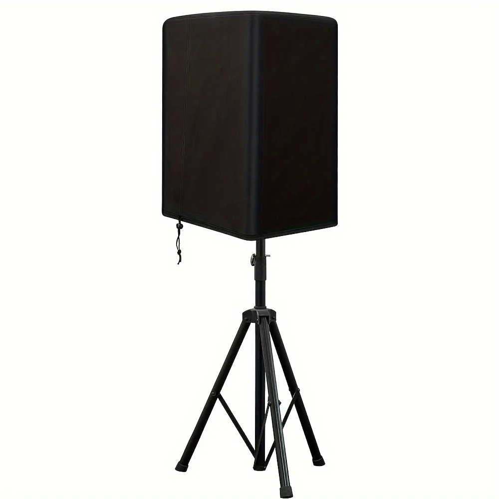 Waterproof & UV-Protected Outdoor Speaker Cover - Dustproof Polyester, Black, Ideal for Live Sound & Lighting Equipment 2