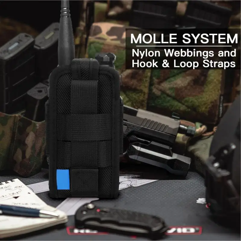 Tacticals Molle Radio Walkie Talkie Pouch Waist Bag Holder Pocket Portable Interphone Holster Carry Bag For Hunting Camping