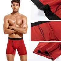 4 pièces ouverture avant caleçons hommes marque boxeurs homme sexy boxer shorts hommes culottes cadeau sous-vêtements pour hommes calecon 4
