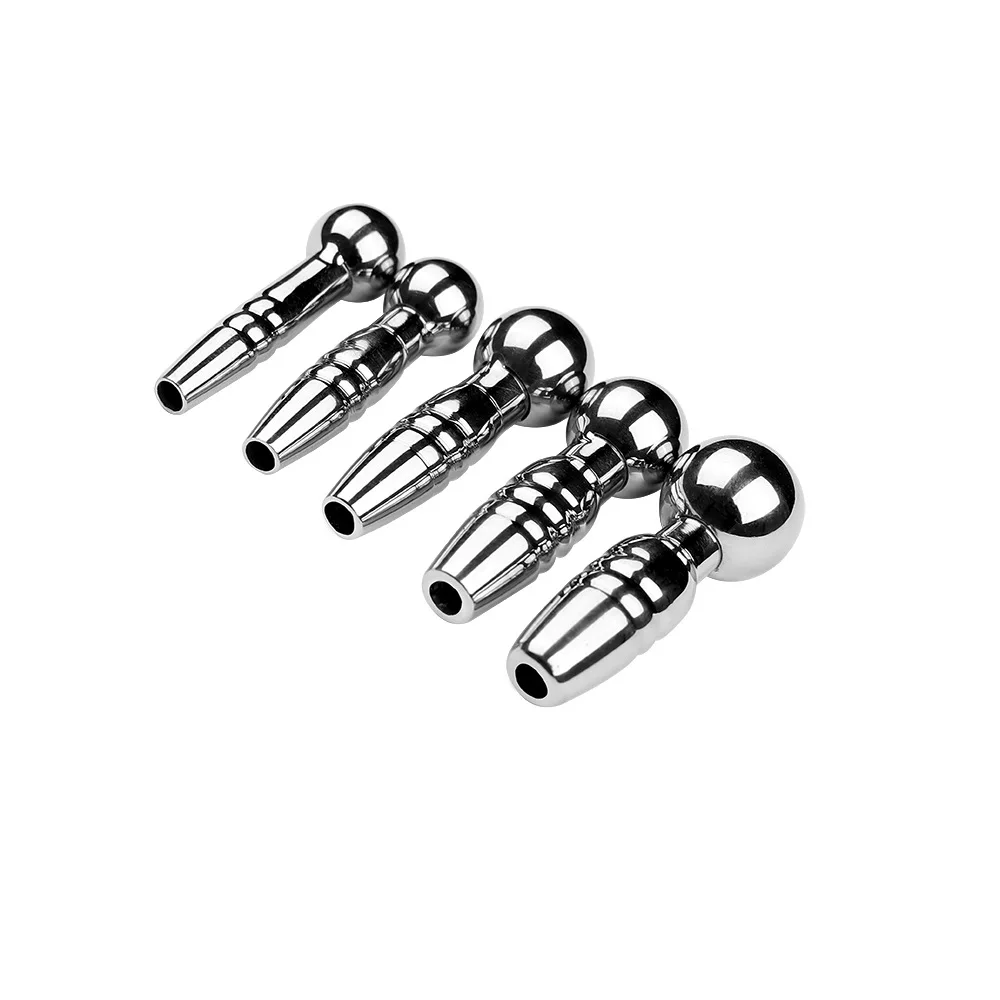 Stainless Steel Urethral Sound Dilator Male Penis Plug Insert Toy Threaded Urethra Catheter Stimulator Adult Sex Toy for Men Gay