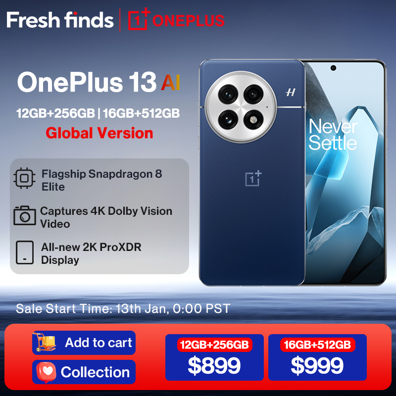 World Premiere OnePlus 13 Global Version AI Smartphone Snapdragon 8 Elite 6000mAh Battery 50W AIRVOOC Wireless Charge NFC