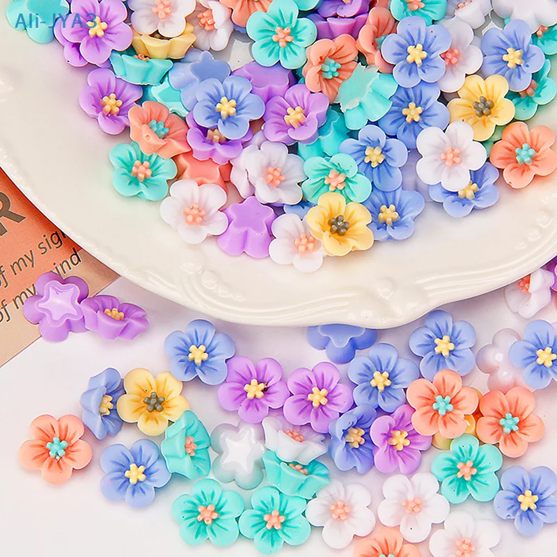 

50 шт. 3D Мини цветок Лотос Роза аксессуары для рукоделия нашивки для телефона искусство материал