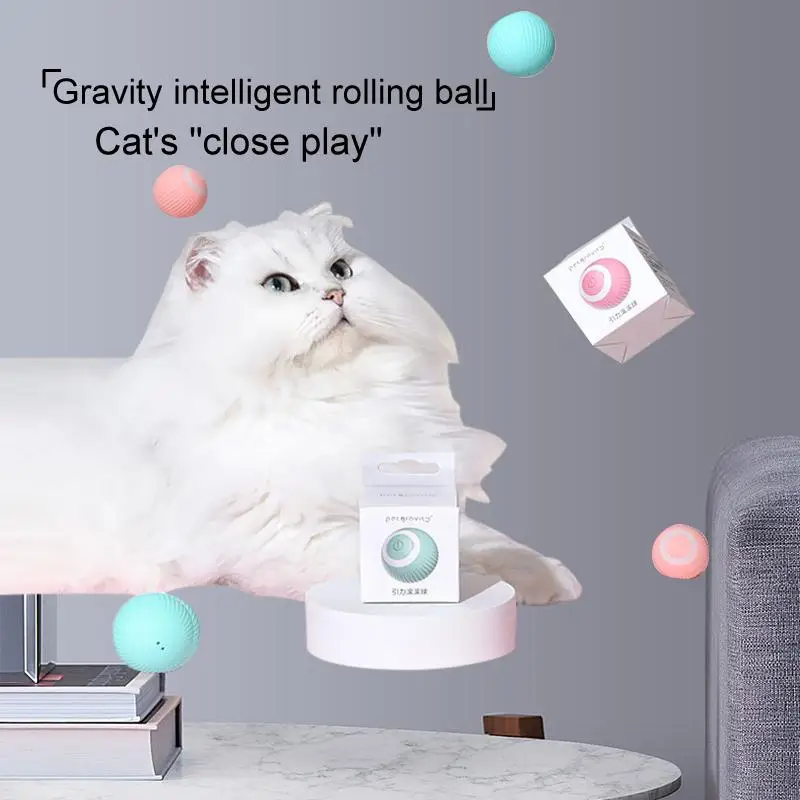 

Ultimate Pet Supplies: Gravity Smart Rolling Ball - The Perfect Cat Toy for Endless Self-Entertainment with Durable Design and