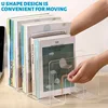 Acrylic File Sorter, Clear File Holder Acrylic Desk Organizer, Sturdy Desktop File Organizer File Folder Holder Rack 1