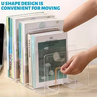 Acrylic File Sorter, Clear File Holder Acrylic Desk Organizer, Sturdy Desktop File Organizer File Folder Holder Rack 1