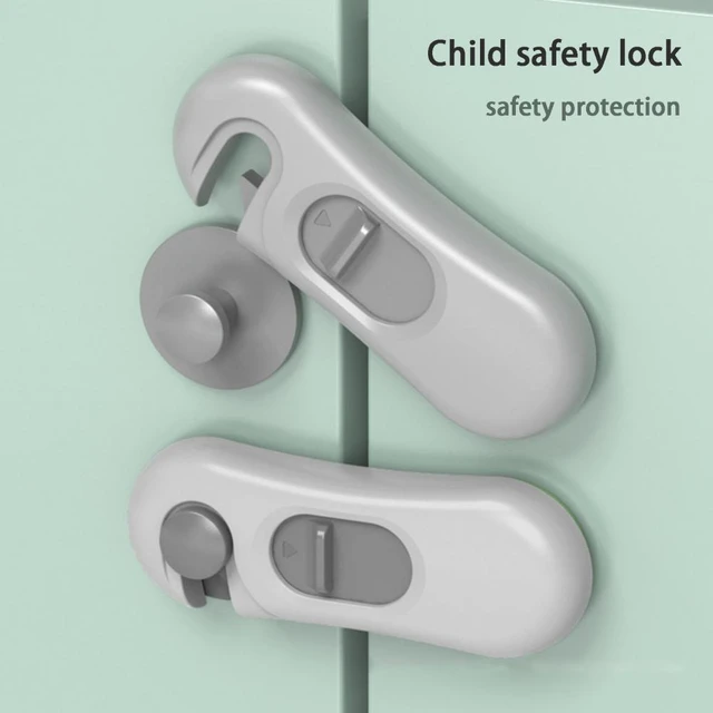New Baby Safety Drawer Lock Anti-Pinch Hand Cabinet Drawer Lock Plastic  White Safety Buckle Child Child Protection - AliExpress