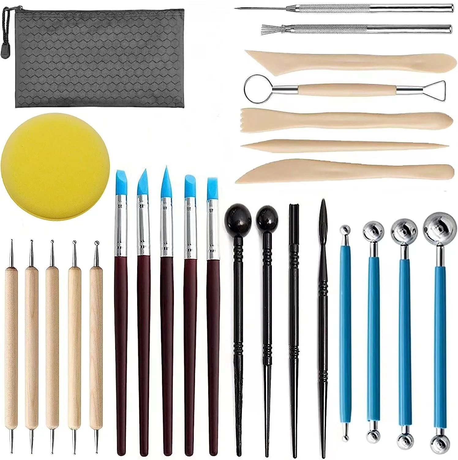 25 Pcs Polymer Clay Tools Polymer Clay Sculpting Tools with Storage Bag  Modeling Clay Tools Clay Sculpting Tools for Kids - AliExpress