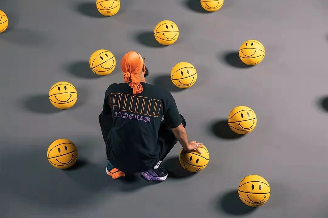 New York Chinatown Smile Basketball Limit 7 Laughing Face Yellow Basketball