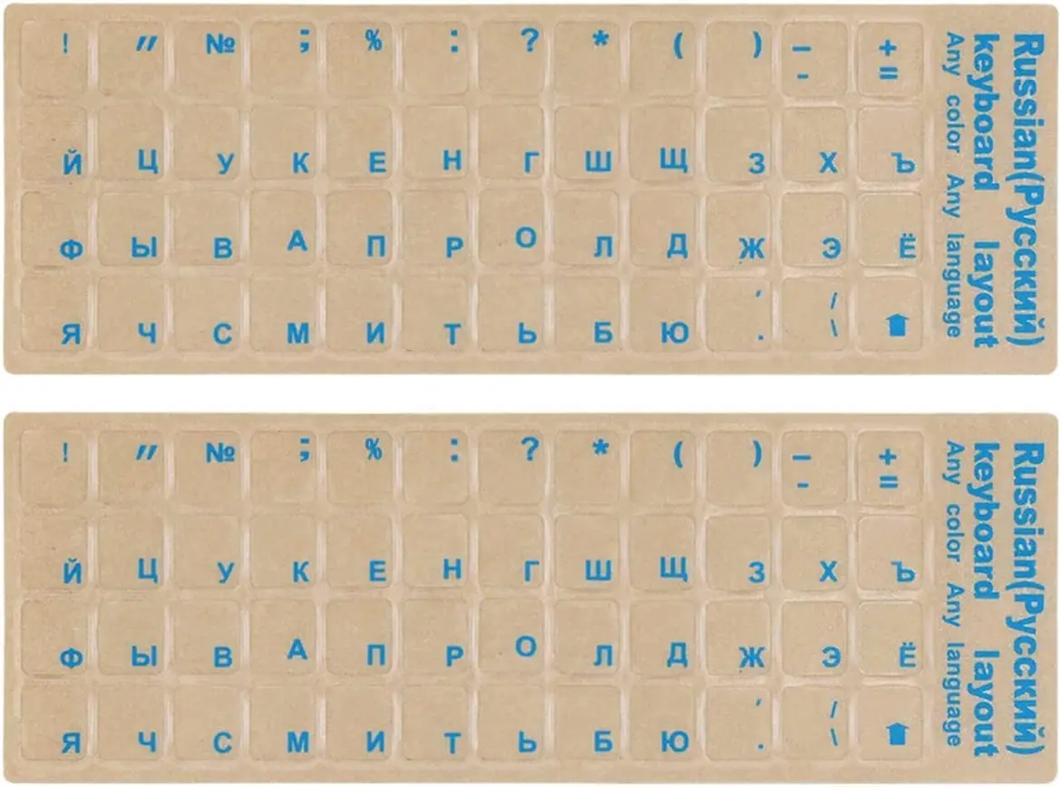 Teclado Transparente Adesivo para Substituição Alfabeto Adesivos Teclado Fosco Adesivos Russo Pcs - Imagem 6