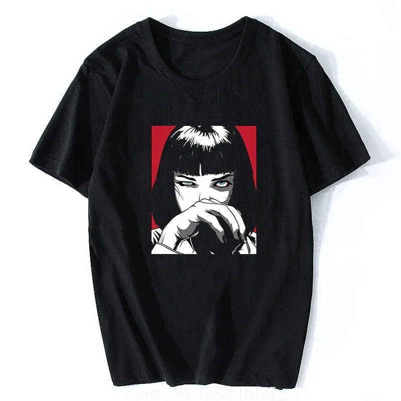 

T- Streetwear Punk Rock Aesthetic Clothes Quentin Tarantino Pulp Fiction Mia Vintage Men/women Fashion Cotton Movie 90S