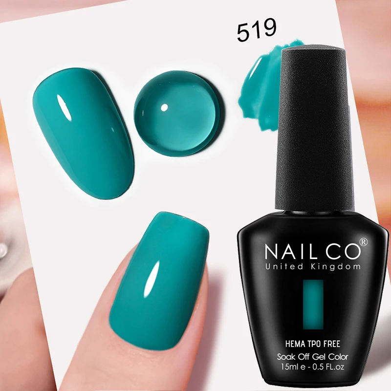 NAILCO Premium Soft Color Gel Polish - Vibrant Semi-Permanent Varnish, HEMA & TPO Free