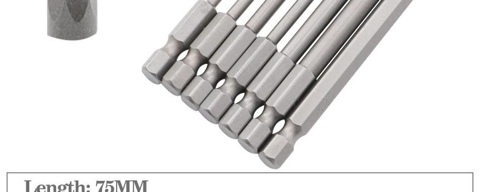 50mm-200mm Sechskant-Inbusschlüssel-Bohrer-Set, lange Inbusschraubendreher-Bits, magnetische Spitzen, Sechskantschlüssel, Schraubendreher-Steckschlüssel-Set – Detail 7