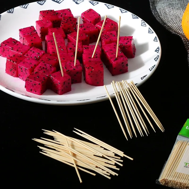 250pcs Bamboo Toothpicks Disposable Fruit Toothpicks Bamboo Products Natural Material No Paint No Wax