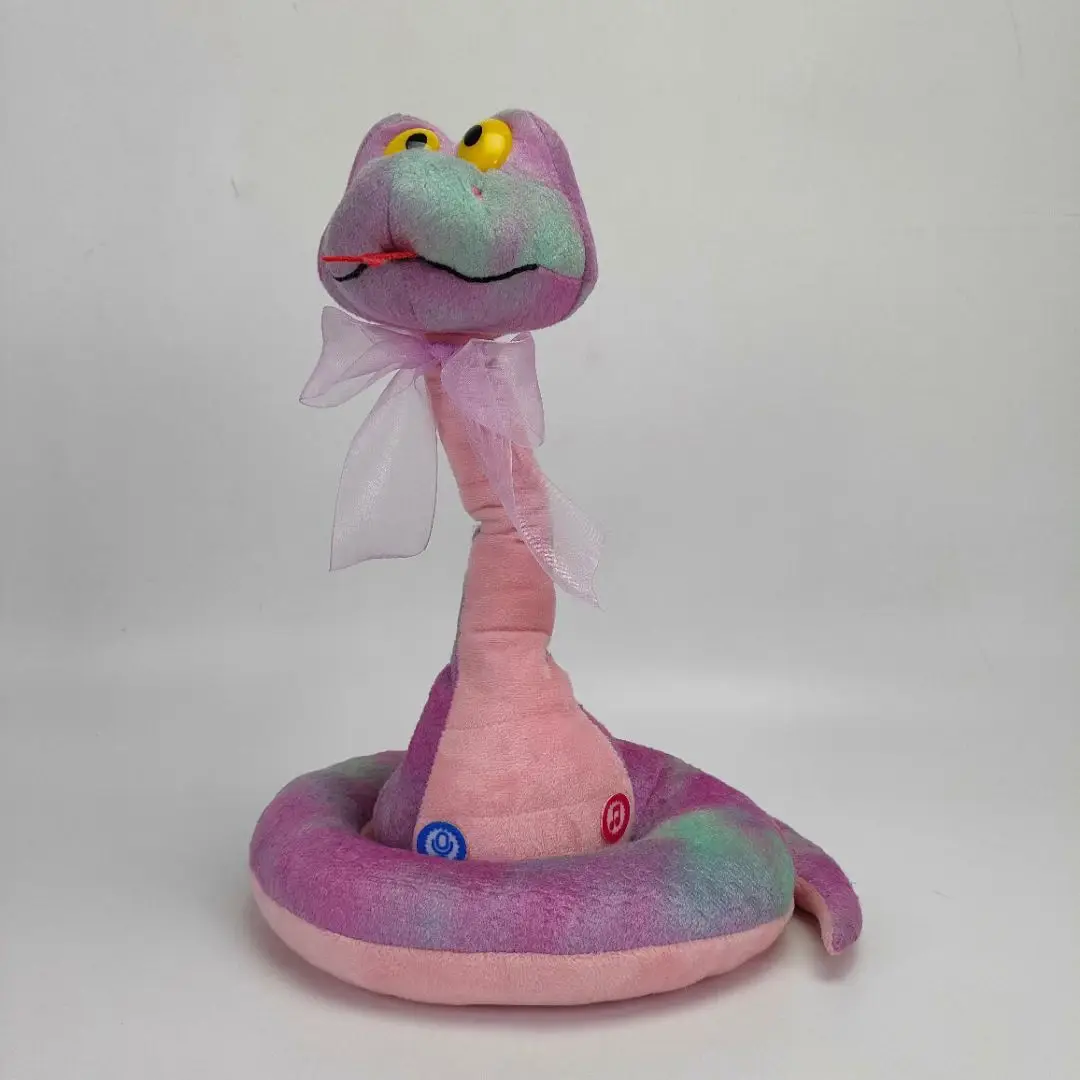 New electric plush toy animal snake recording singing spinning snake children's gift creative New Year zodiac gift