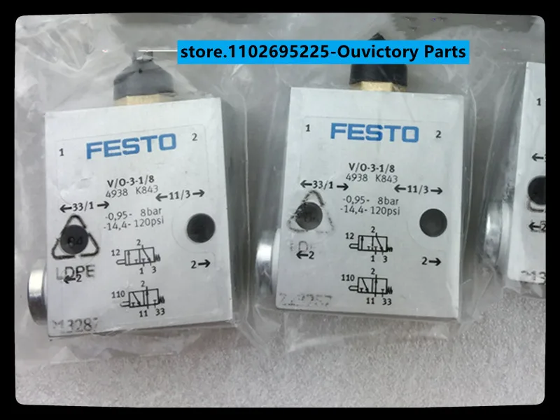 

V/O-3-1/8 4938 New original FESTO straight moving round head valve