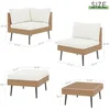 8 Piece Outdoor Patio Furniture Set,PE Rattan Wicker Patio Conversation Sets, All Weather Sectional Sofa with Cushion for Garden 2