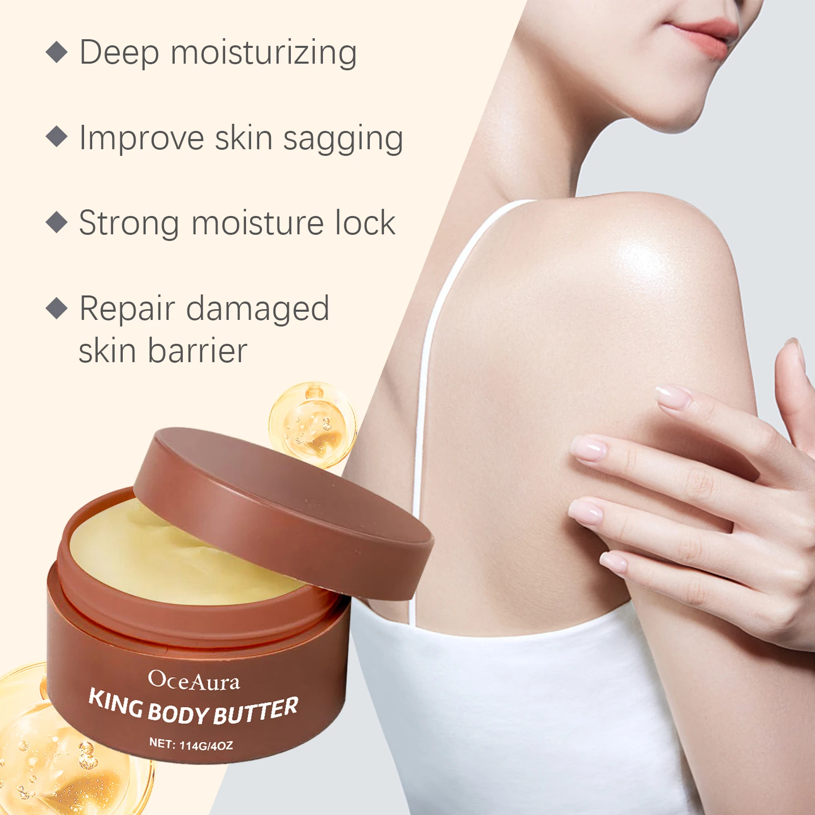 Shea Butter Body Cream Soothing Dry Rough Skin Rejuvenating Lotion Even Skin Tone Improve Skin Sagging Firming Body Care Product 6