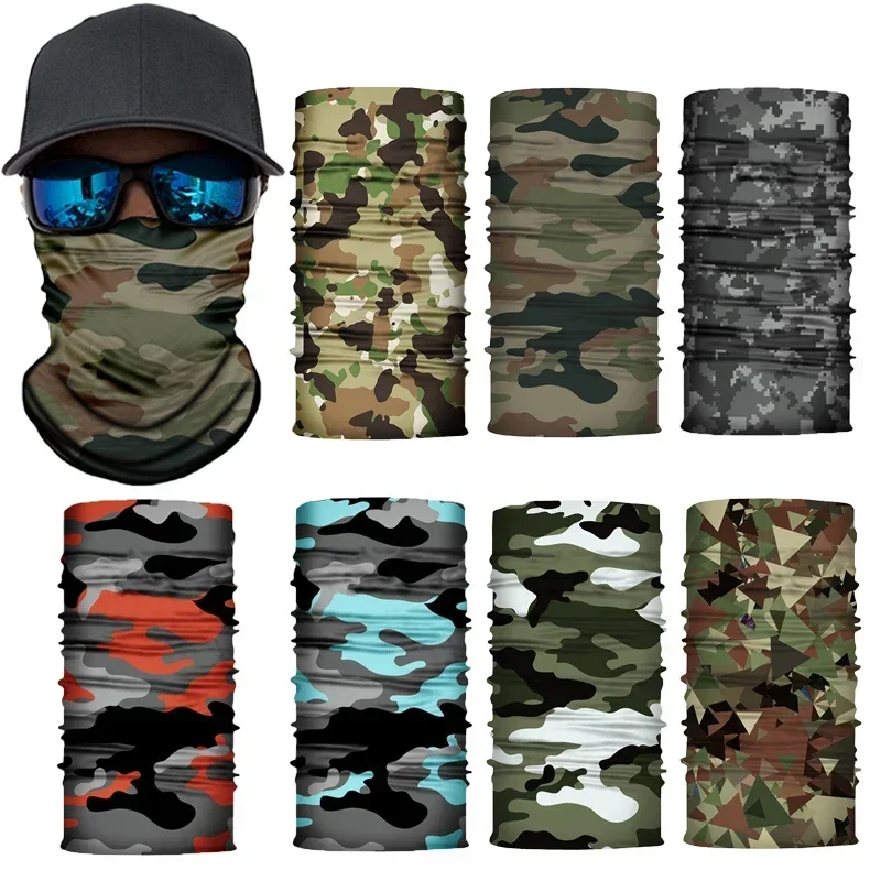 Camouflage Nahtlose Radfahren Gesichtsmaske Schlauch Schal Hals Gamasche Bandana Unisex Stirnband Sturmhaube Gesichtsschutz für Outdoor-Sportarten
