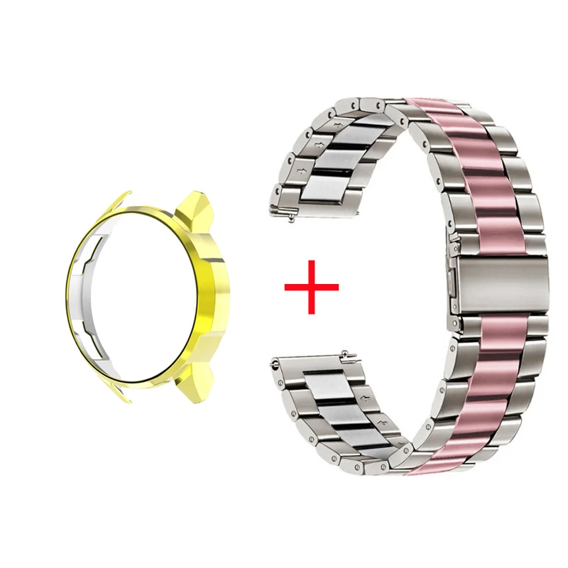 Stainless Steel Watchband with Protective PC Case and Strap