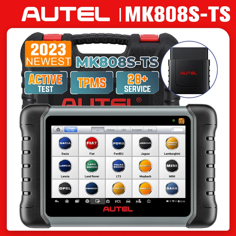 Autel Maxicom Mk808S-Ts Strumenti Diagnostici Tpms Controllo Bidirezionale Scanner Obd2 Automobilistico Professionale Pk Mp808Bt Mk808Bt