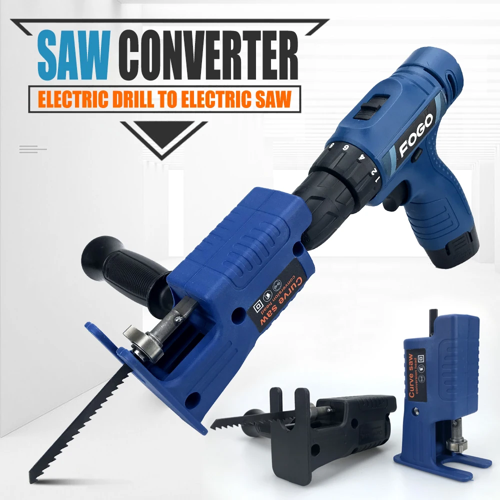 Electric Drill Modified To Electric Saws Reciprocating Saw Adapter Accessory Electric Saws Drill to Jig Saws Wood Cutting Tools 4pcs 5 6 8 10mm pneumatic file bits assorted file af 5 reciprocating file industrial electric pneumatic tools file bit accessory