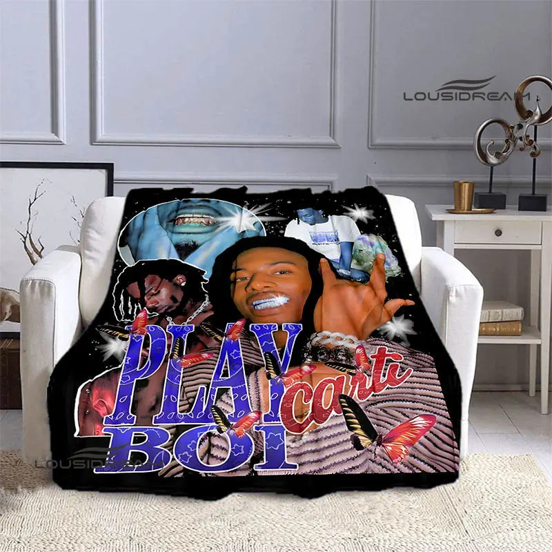 Hip -Hip Playboi Carti Printing blanket warm blanket flange blanket soft and comfortable blanket birthday gift 2