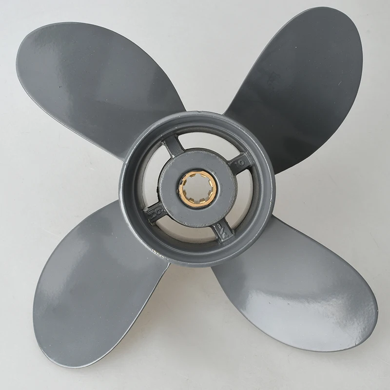 Propeller 4 Blade 9 1/4X10 for Honda Yamaha Outboard Motor BF8D BF9.9D BF9.9 BF15A BF15D BF20 8 Splines 58134-ZV4-010AH