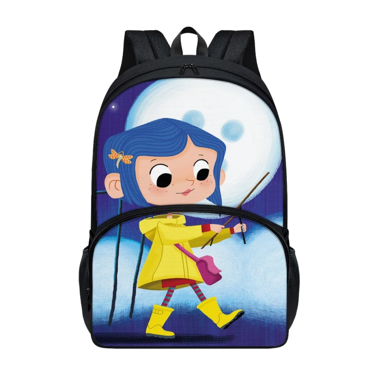 

FORUDESIGNS Coraline Girls Cartoon School Backpacks Lightweight Fashion Student Schoolbags Double Zip New Knapsack Travel