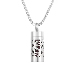 Stainless Steel Aromatherapy Diffuser Pendant Necklace (O - 1pc Pad)