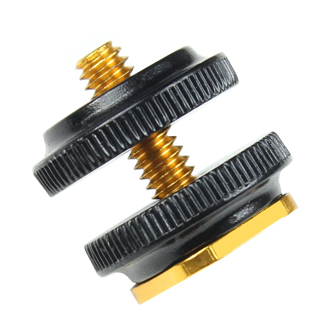 Tripod Mount Hot Shoe Adapter 1/4 3/8 inch Screw Single Nut Double Layer to Flas