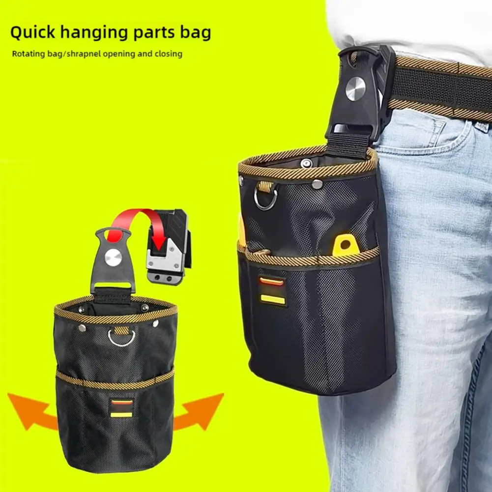 Rotating Quick Hanging Tool Waist Bag Electrician Bag Parts Bag Woodworking Nail Bag Weak Current Tool Storage Bag 3
