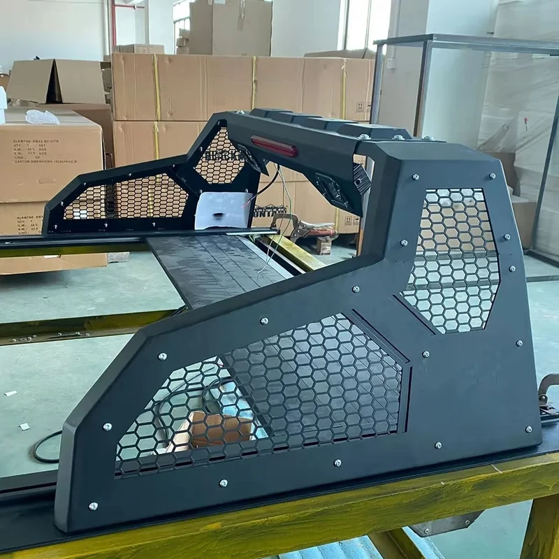 라만드 고품질 유니버셜 카본 스틸 롤바 브래킷 (픽업 스포츠용, 레인저, 디맥스, NP300) 블랙 외부 악세서리 12