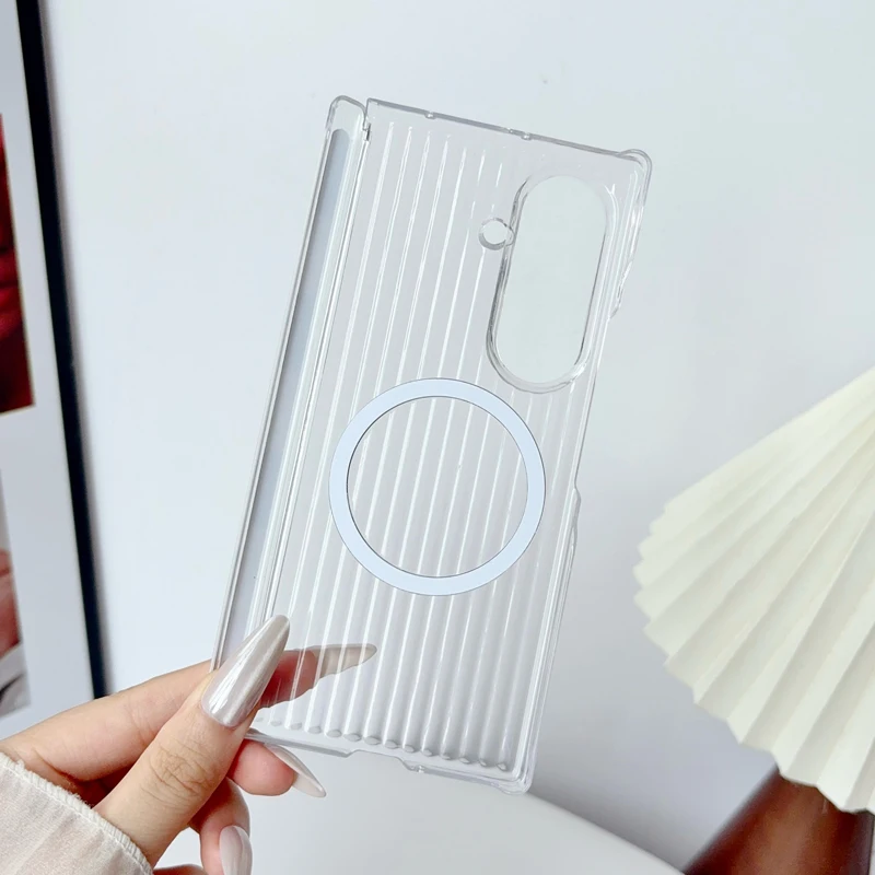 Ultra-Thin Matte Magnetic Translucent Folding Case - Hard PC Back Cover