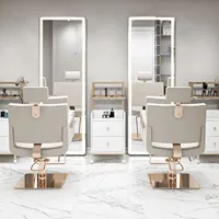 JHK Full Length 60"x16" Led Dimming Mirror 3 Color Lighting Aluminum Alloy Frame Standing Hanging Floor Mirrors For Living Room - Image 6