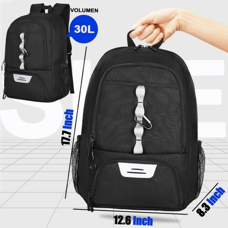 Soccer Backpack Large Capacity Sports Bag with Separate Ball Holder Shoes Compartment for Adults Teens Boys Girls Cool Outdoor 4