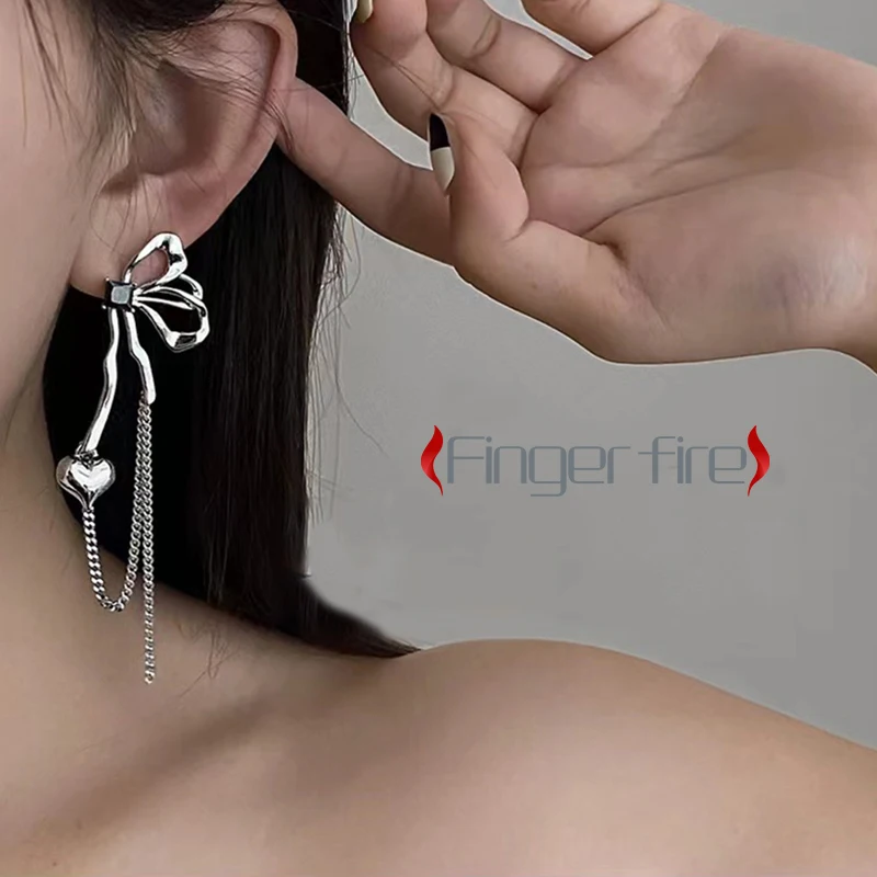 

Simple Silver Plated Butterfly Fringe Female Earrings Anniversary Gift Beach Party Jewelry Quality of Life Working Noble