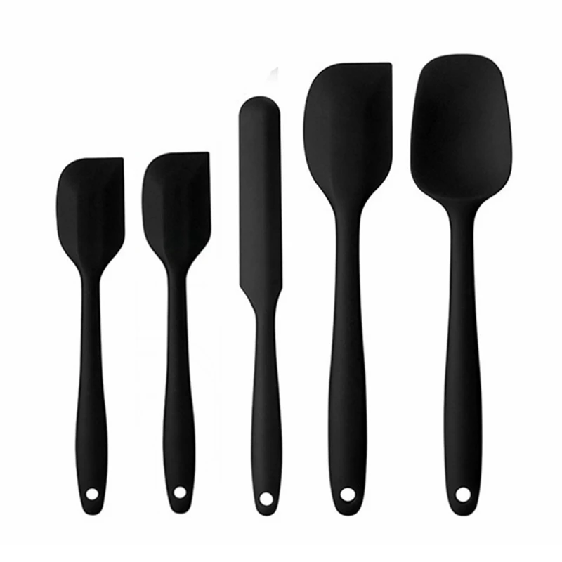 5PCS Silicone Spatula Set With Heat Resistant, Kitchen Silicone Spatula