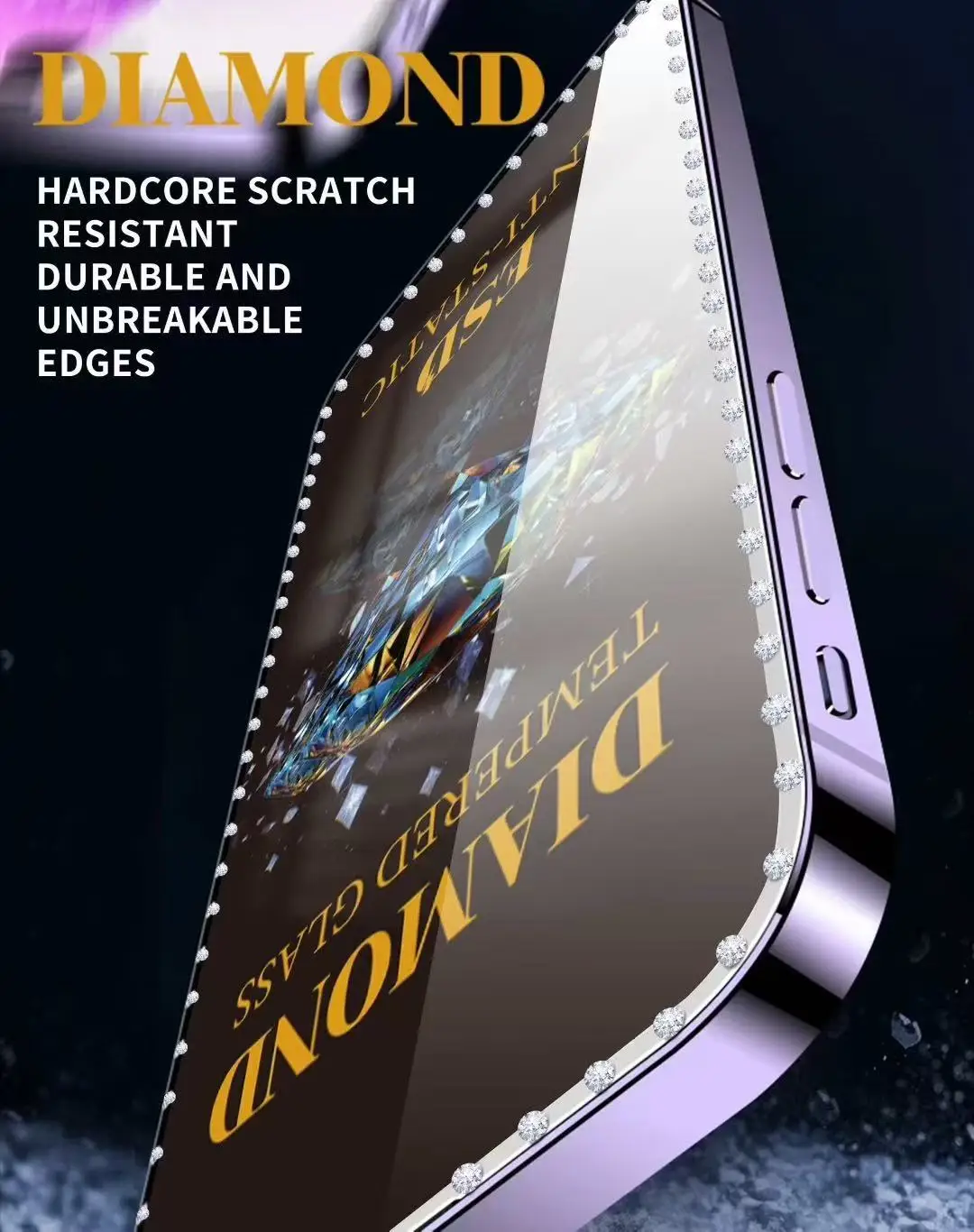 Ultra-Clear Diamond Screen Protector - High-Definition, Scratch-Resistant Tempered Film