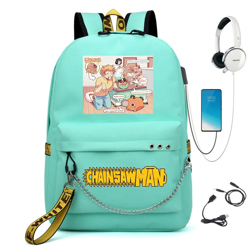 

Chainsaw Man Boys and Girls Bags Casual Bags Travel Bags Teenage Student School Bags Children Backpacks Printed Cartoon Bags