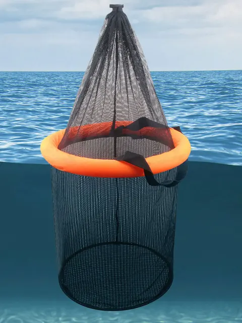 thumbnail image 2 of Fishing Fish Well Foldable Live Fish Keep Net Fishing Mesh Bag 2 of 12