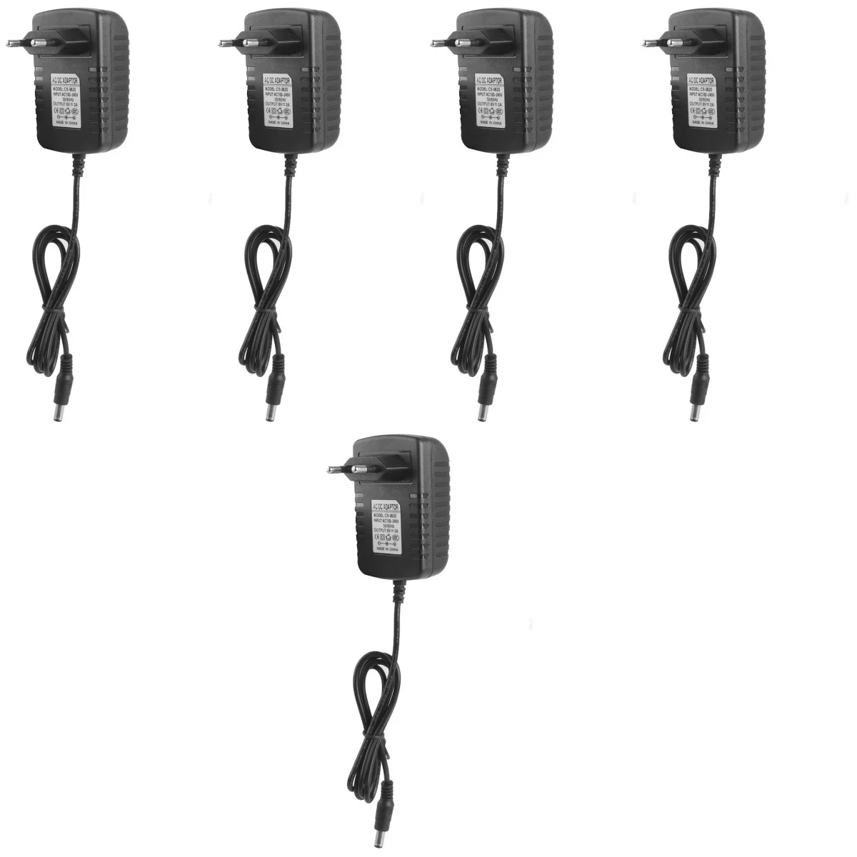 

5 Pack Adapter 6V 2A Plug EU 55mm X 21mm 55*21mm